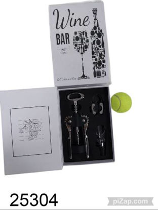 Imagen de CAJA LIBRO 3 ACCESORIOS PARA VINO 9.25